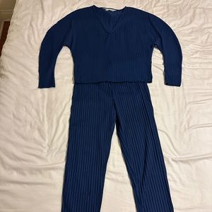 Zara navy two piece